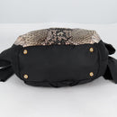 PRADA Tote Bag Nylon Black Gold Auth yk19341V-5