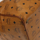 MCM Logogram Vicetos Boston Bag PVC Leather Brown Gold Auth yk19343-16