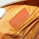 MCM Logogram Vicetos Boston Bag PVC Leather Brown Gold Auth yk19343-19