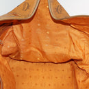 MCM Logogram Vicetos Boston Bag PVC Leather Brown Gold Auth yk19343-20