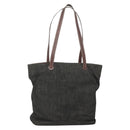 CHANEL COCO Mark Tote Bag Denim Black Gold CC Auth yk19344-1