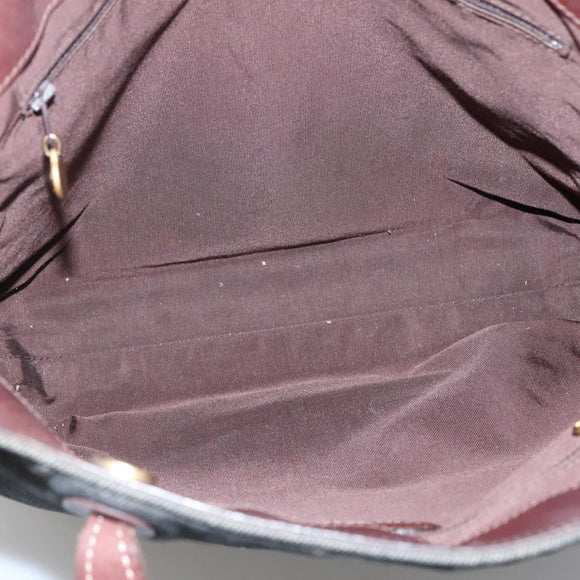 CHANEL COCO Mark Tote Bag Denim Black Gold CC Auth yk19344