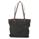 CHANEL COCO Mark Tote Bag Denim Black Gold CC Auth yk19344-13