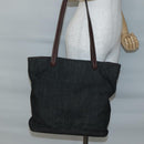 CHANEL COCO Mark Tote Bag Denim Black Gold CC Auth yk19344-25