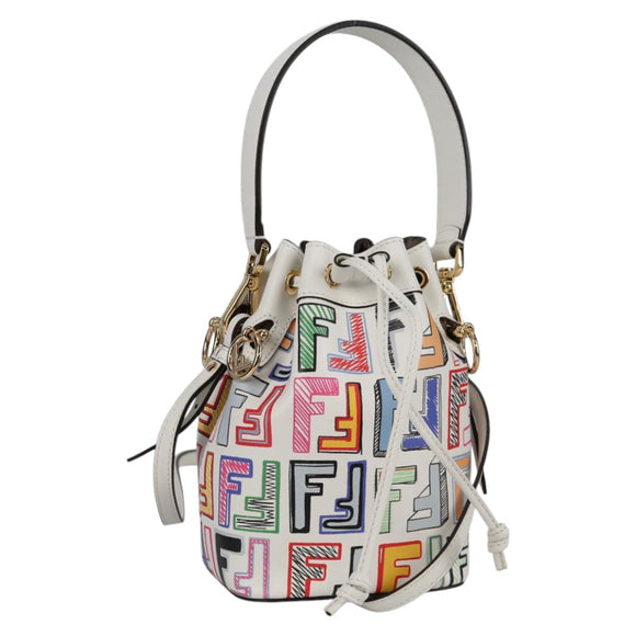 FENDI Zucca Canvas Mini Montrezor Hand Bag 2way Multicolor Gold Auth yk19350M
