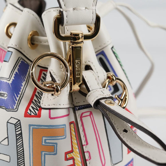 FENDI Zucca Canvas Mini Montrezor Hand Bag 2way Multicolor Gold Auth yk19350M