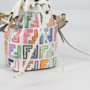 FENDI Zucca Canvas Mini Montrezor Hand Bag 2way Multicolor Gold Auth yk19350M-19