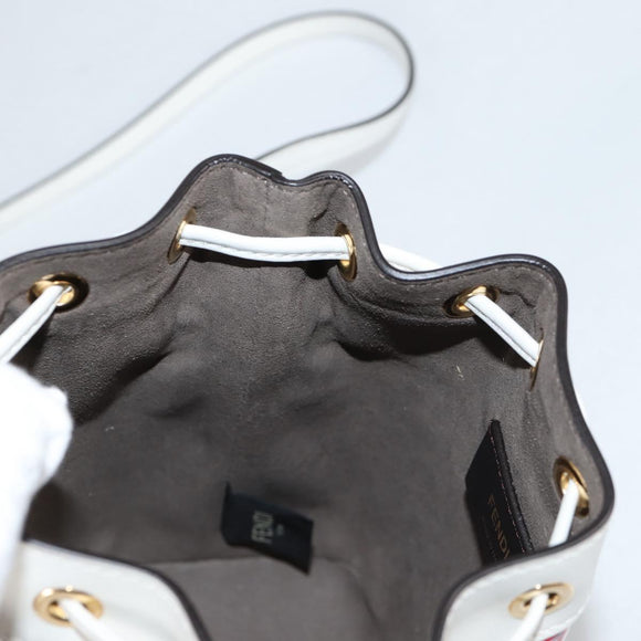 FENDI Zucca Canvas Mini Montrezor Hand Bag 2way Multicolor Gold Auth yk19350M