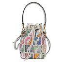 FENDI Zucca Canvas Mini Montrezor Hand Bag 2way Multicolor Gold Auth yk19350M-13