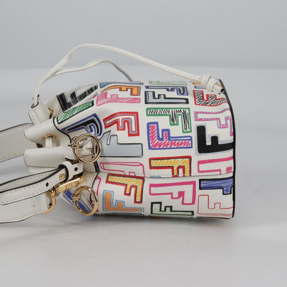 FENDI Zucca Canvas Mini Montrezor Hand Bag 2way Multicolor Gold Auth yk19350M