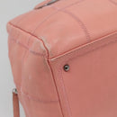 CHANEL Choco Bar Hand Bag Caviar Skin Pink Silver CC Auth yk19354-14