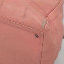 CHANEL Choco Bar Hand Bag Caviar Skin Pink Silver CC Auth yk19354-15