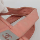 CHANEL Choco Bar Hand Bag Caviar Skin Pink Silver CC Auth yk19354-8