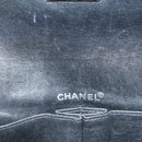 CHANEL Matelasse Chain Shoulder Bag Cotton Black Silver CC Auth yk19360-23