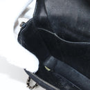 CHANEL Matelasse Chain Shoulder Bag Cotton Black Silver CC Auth yk19360-25