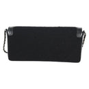 CHANEL Matelasse Chain Shoulder Bag Cotton Black Silver CC Auth yk19360-2