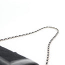 CHANEL Matelasse Chain Shoulder Bag Cotton Black Silver CC Auth yk19360-14