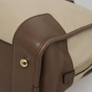 LOEWE Anagram Amazona 36 Hand Bag Leather Beige Gold Auth yk19361-8