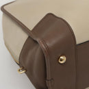 LOEWE Anagram Amazona 36 Hand Bag Leather Beige Gold Auth yk19361-15
