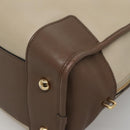 LOEWE Anagram Amazona 36 Hand Bag Leather Beige Gold Auth yk19361-16