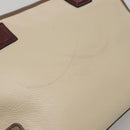 LOEWE Anagram Amazona 36 Hand Bag Leather Beige Gold Auth yk19361-9