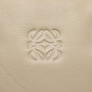 LOEWE Anagram Amazona 36 Hand Bag Leather Beige Gold Auth yk19361-18
