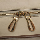 LOEWE Anagram Amazona 36 Hand Bag Leather Beige Gold Auth yk19361-19