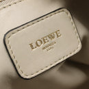 LOEWE Anagram Amazona 36 Hand Bag Leather Beige Gold Auth yk19361-20