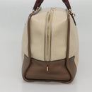 LOEWE Anagram Amazona 36 Hand Bag Leather Beige Gold Auth yk19361-3