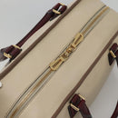 LOEWE Anagram Amazona 36 Hand Bag Leather Beige Gold Auth yk19361-6