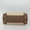 LOEWE Anagram Amazona 36 Hand Bag Leather Beige Gold Auth yk19361-5