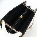 CHANEL Matelasse Chain Hand Bag Lamb Skin Black Gold CC Auth yk19362-16