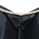 CHANEL Matelasse Chain Hand Bag Lamb Skin Black Gold CC Auth yk19362-21