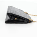 CHANEL Matelasse Chain Hand Bag Lamb Skin Black Gold CC Auth yk19362-5