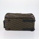 FENDI Zucca Canvas Carry Case Black Brown Auth yk19369-13