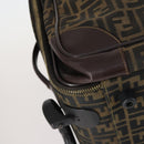 FENDI Zucca Canvas Carry Case Black Brown Auth yk19369-15