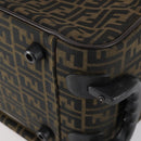 FENDI Zucca Canvas Carry Case Black Brown Auth yk19369-16