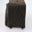 FENDI Zucca Canvas Carry Case Black Brown Auth yk19369-4