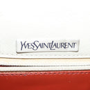 SAINT LAURENT Shoulder Bag Leather White Silver Auth yk19372-11