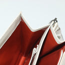 SAINT LAURENT Shoulder Bag Leather White Silver Auth yk19372-21