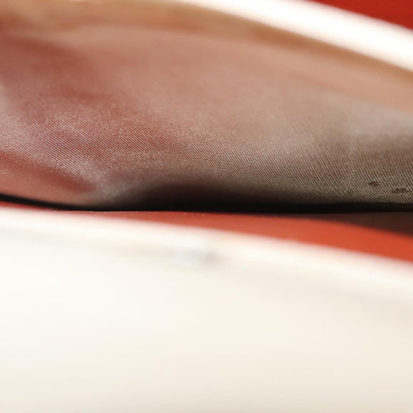 SAINT LAURENT Shoulder Bag Leather White Silver Auth yk19372