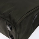 PRADA Hand Bag Nylon Silver Khaki Auth yk19373-10