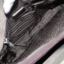 PRADA Hand Bag Nylon Silver Khaki Auth yk19373-19