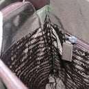 PRADA Hand Bag Nylon Silver Khaki Auth yk19373-21