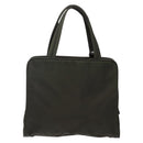PRADA Hand Bag Nylon Silver Khaki Auth yk19373-3