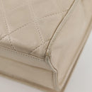 CHANEL Matelasse Chain Shoulder Bag Lamb Skin Vanilla Gold CC Auth yk19374-16