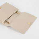 CHANEL Matelasse Chain Shoulder Bag Lamb Skin Vanilla Gold CC Auth yk19374-18