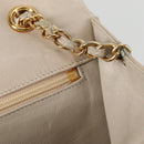 CHANEL Matelasse Chain Shoulder Bag Lamb Skin Vanilla Gold CC Auth yk19374-24
