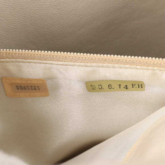 CHANEL Matelasse Chain Shoulder Bag Lamb Skin Vanilla Gold CC Auth yk19374