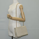 CHANEL Matelasse Chain Shoulder Bag Lamb Skin Vanilla Gold CC Auth yk19374-28